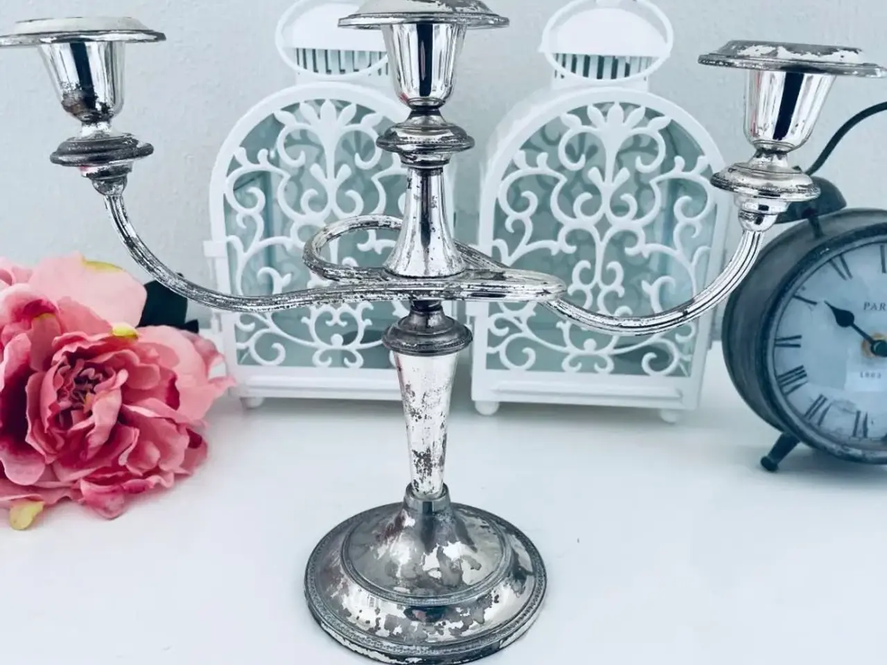 Billede 1 - Vintage lysestage med masser af patina