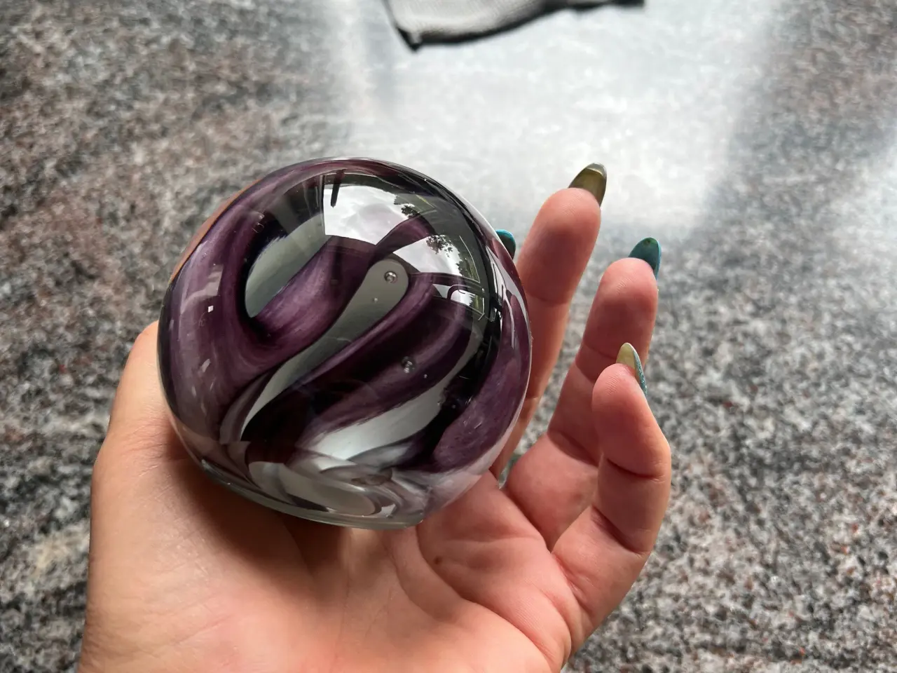 Billede 7 - Flot glas kugle