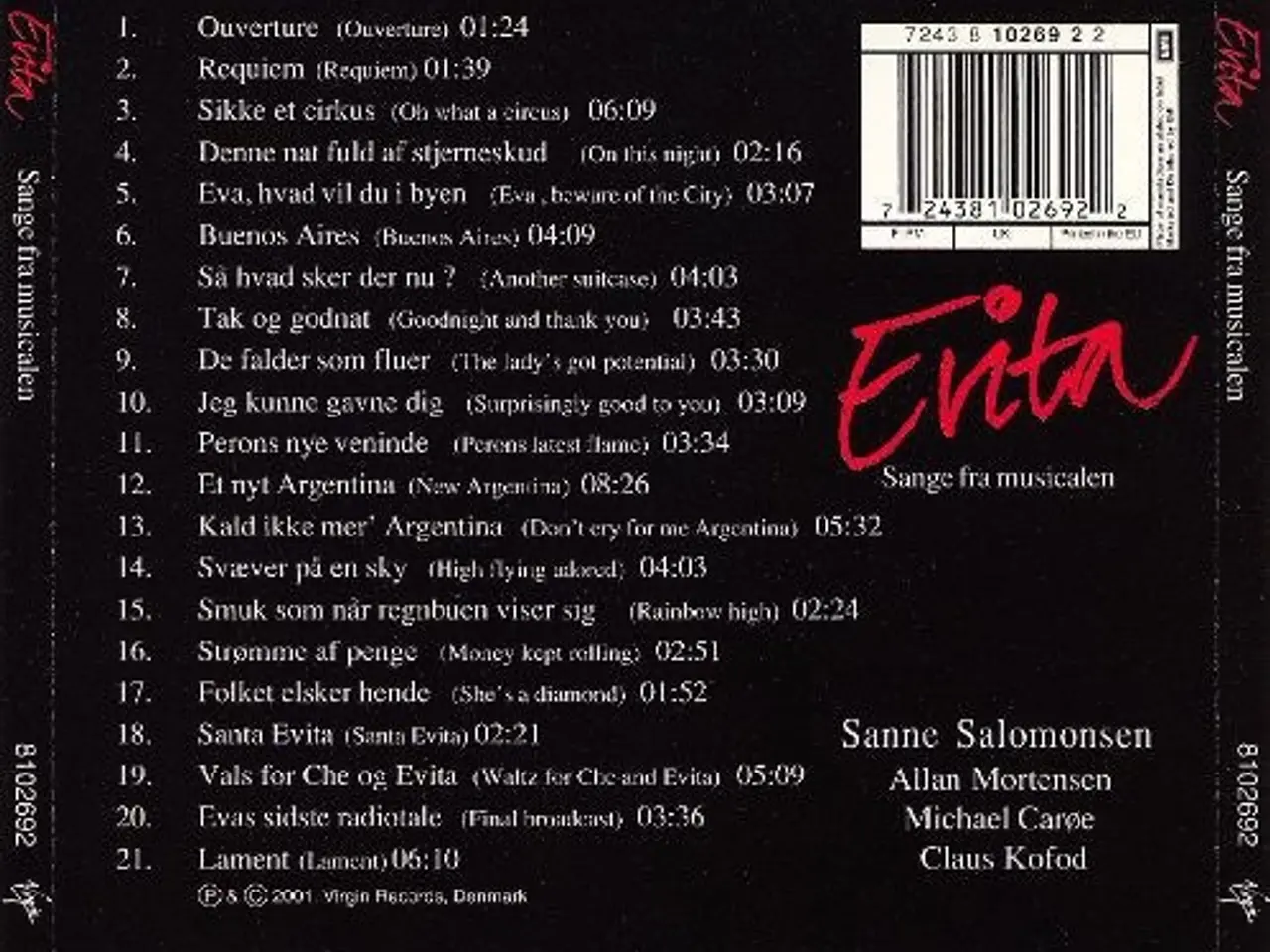 Billede 2 - Sanne Salomonsen – Evita – CD