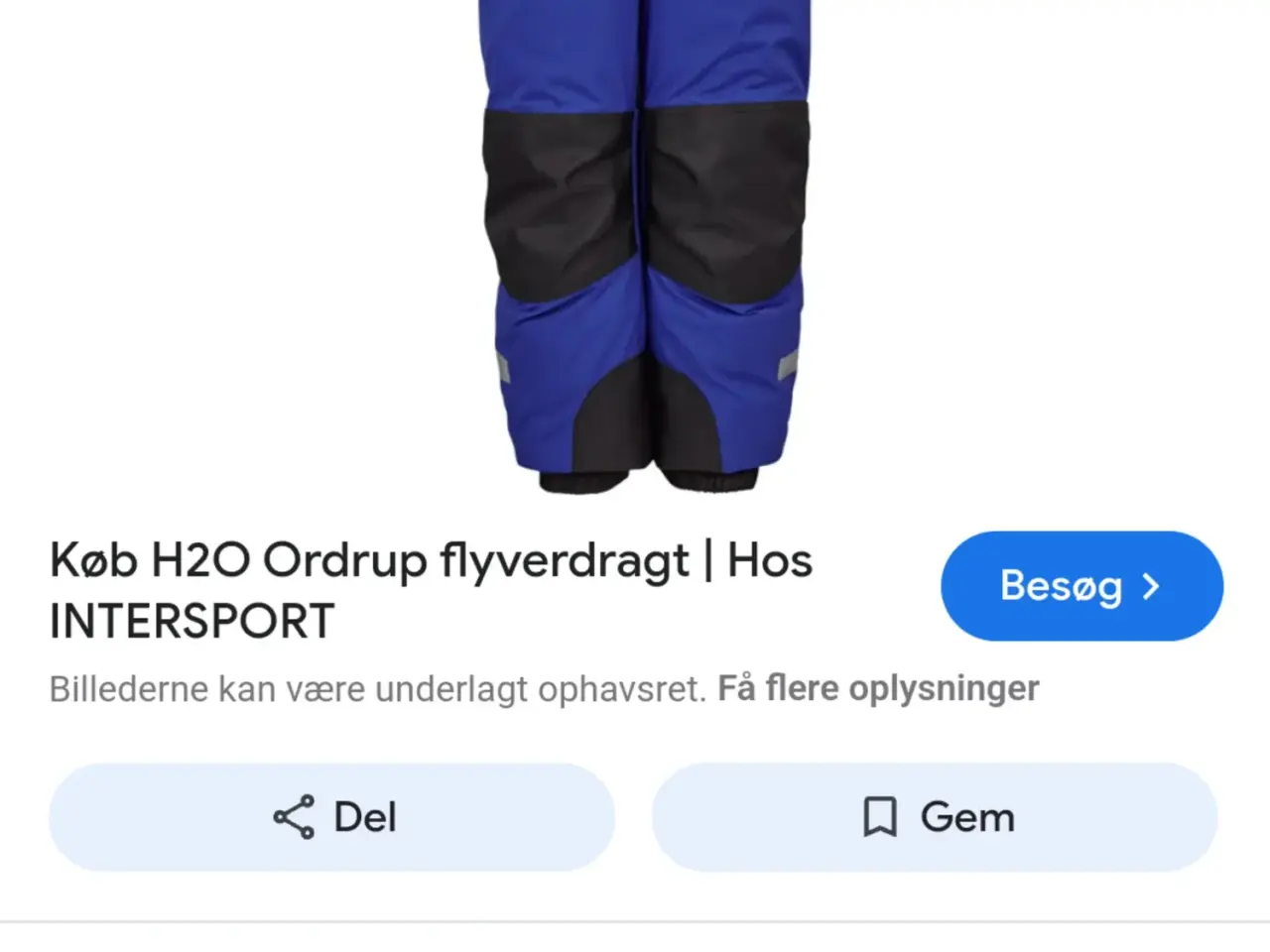 Billede 1 - H2O flyverdragt str 122 