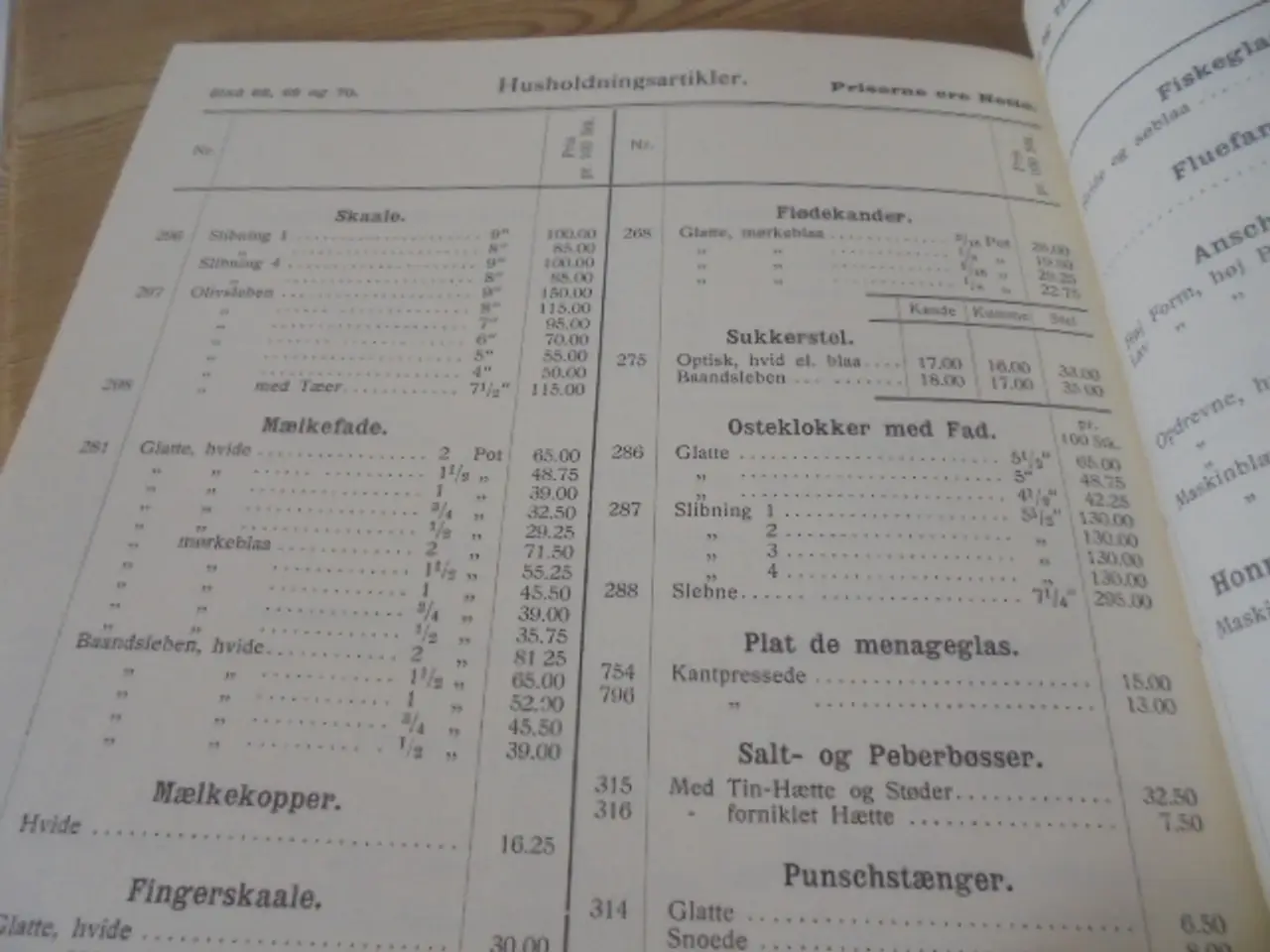 Billede 2 - Prisliste fra Kastrup Glasværk og de forenede glas