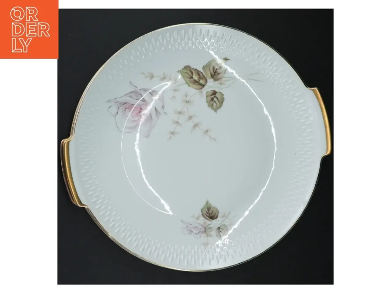 Billede 4 - Porcelæns fade x 2 med rosendekoration fra Edelstein (str. 30 cm)