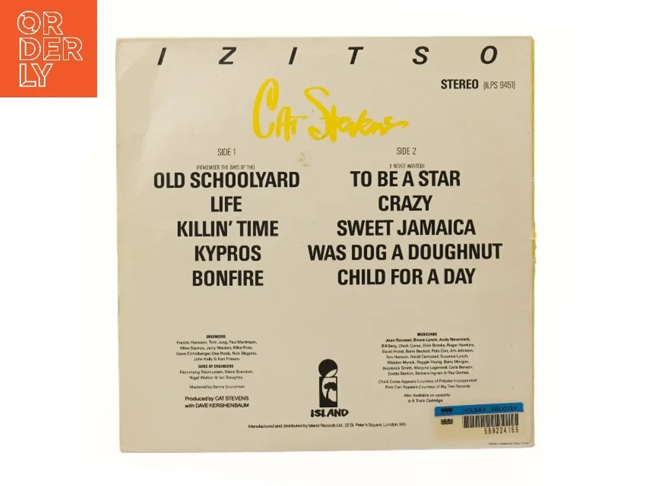 Billede 2 - Cat Stevens 'Izitso' LP fra Island Records