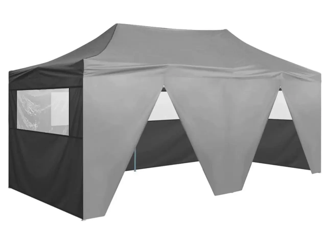 Billede 1 - Foldbart festtelt 3 × 6 m med 4 sidevægge - stål, antracitgrå
