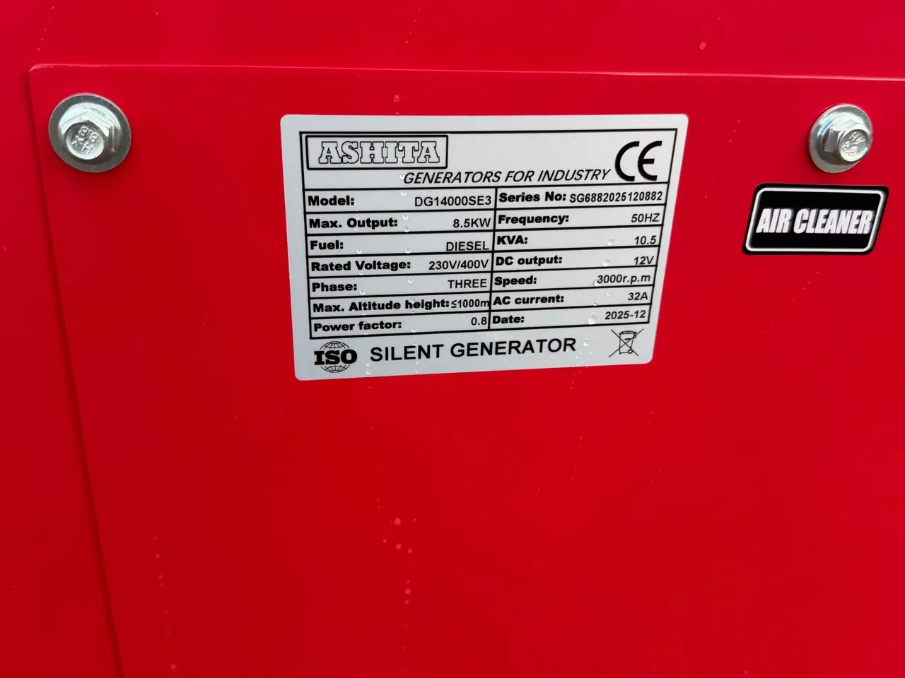 Billede 10 - Ashita DG1400ES3 Ashita fin nem generator, kan monteres med hjul