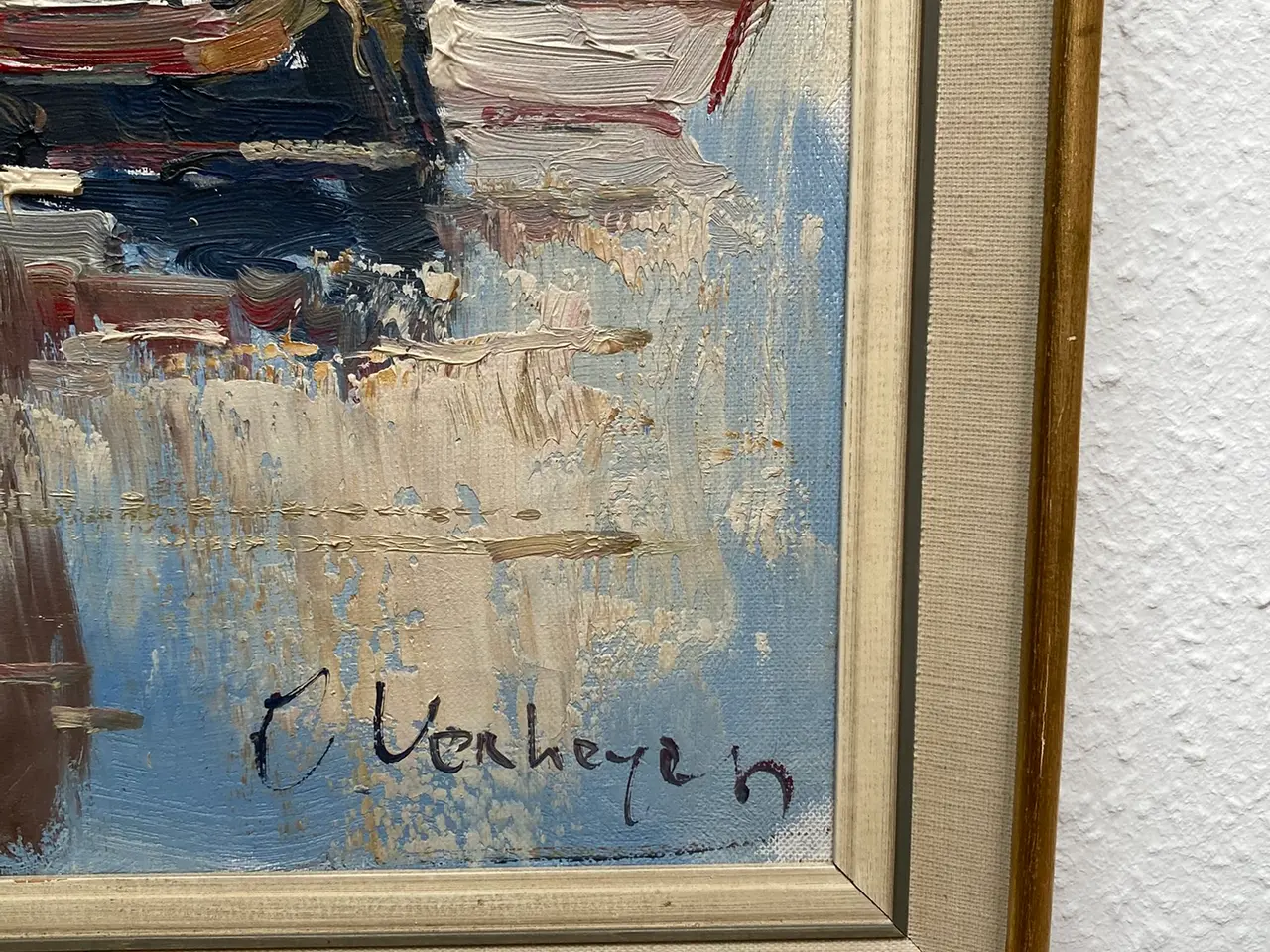 Billede 3 - Cornelis Verheijen- oliemaleri af Montelbaanstoren