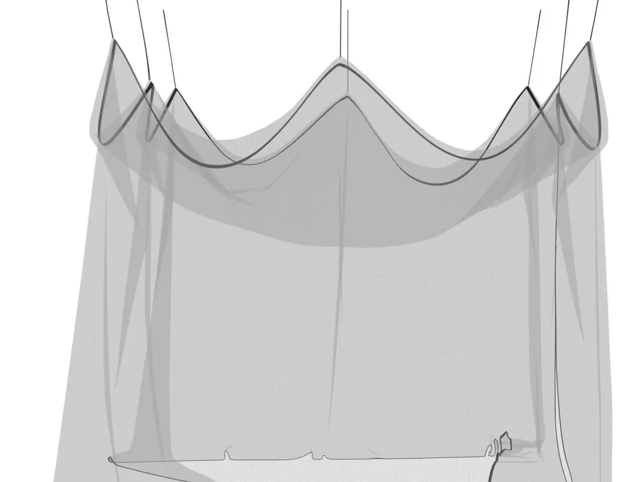 Billede 5 - Have myggenet 156 mesh - sort polyester 3 × 4,5 × 2,5 m