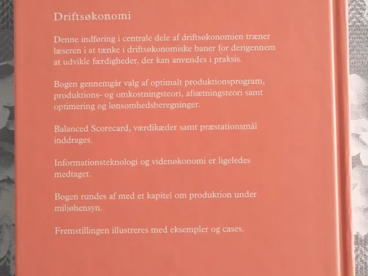 Billede 4 - Studiebog om Driftsøkonomi