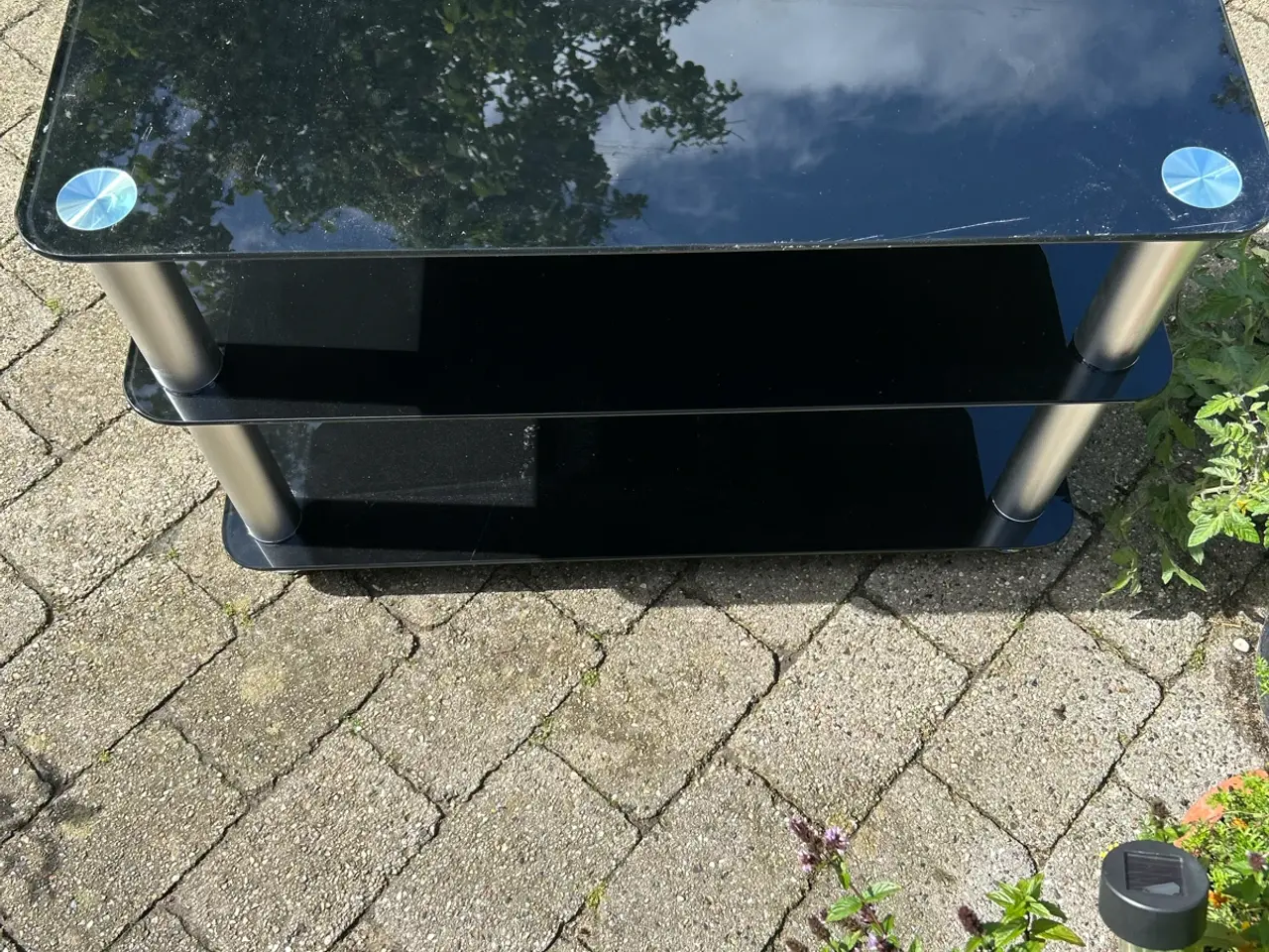 Billede 2 - TV bord i glas sort