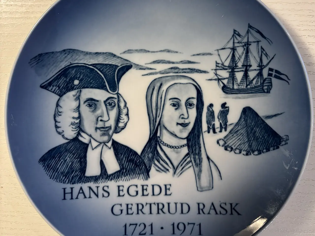 Billede 2 - Mindeplatte, Hans Egede og Gertrud Rask, 1721-1971