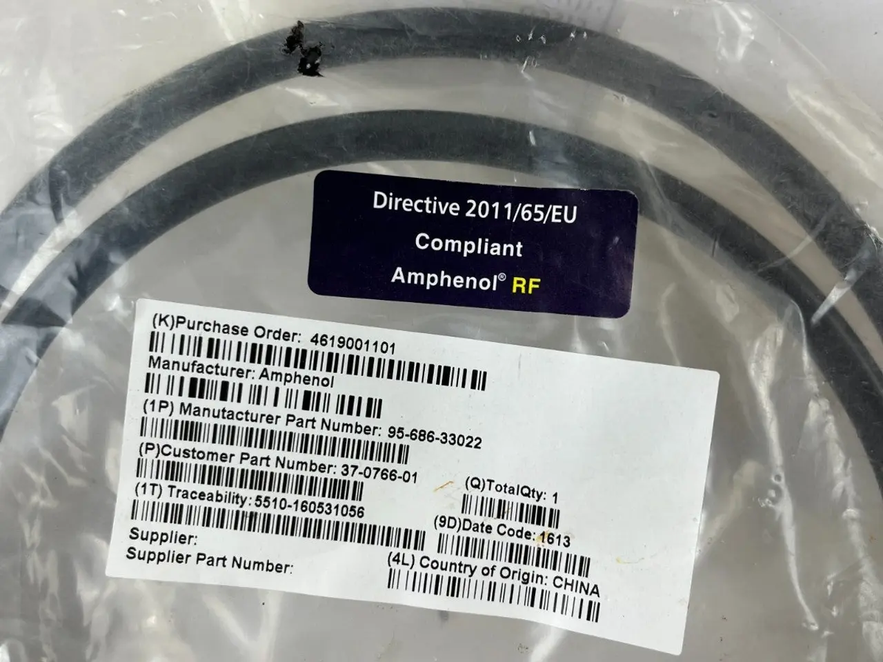 Billede 4 - Amphenol RF 95-686-33022 Coaxial kabel Assembly
