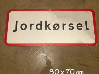 Jordkørsel / vejarbejde skilt