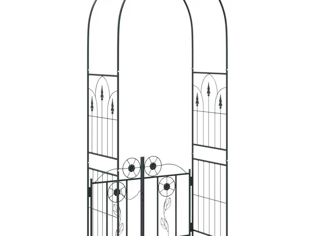 Billede 8 - Havebue Ensfarvet Sort 102 x 50 x 218 cm