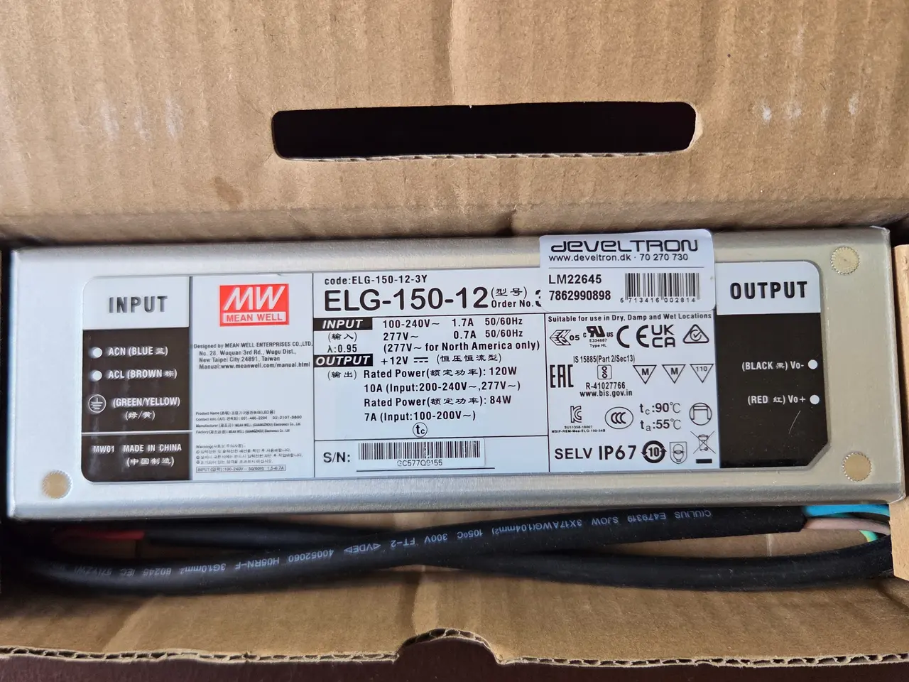 Billede 1 - Mean Well ELG-150-12-3Y LED-strømforsyning (LED dr