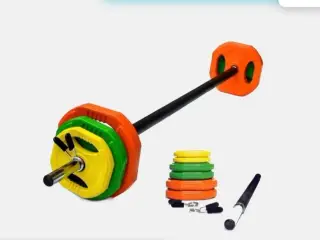 Vægtstang med vægte / Body pump weights set
