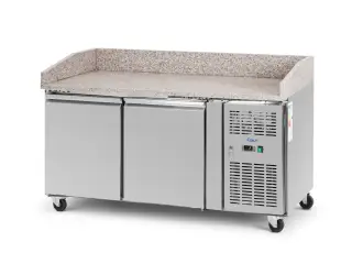 Kølebord med hjul – 390 l – 2 køleskabe