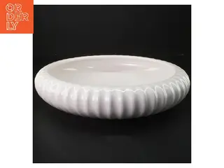 Stort glaseret fad fra L. Hjort. (Ø 28 cm)