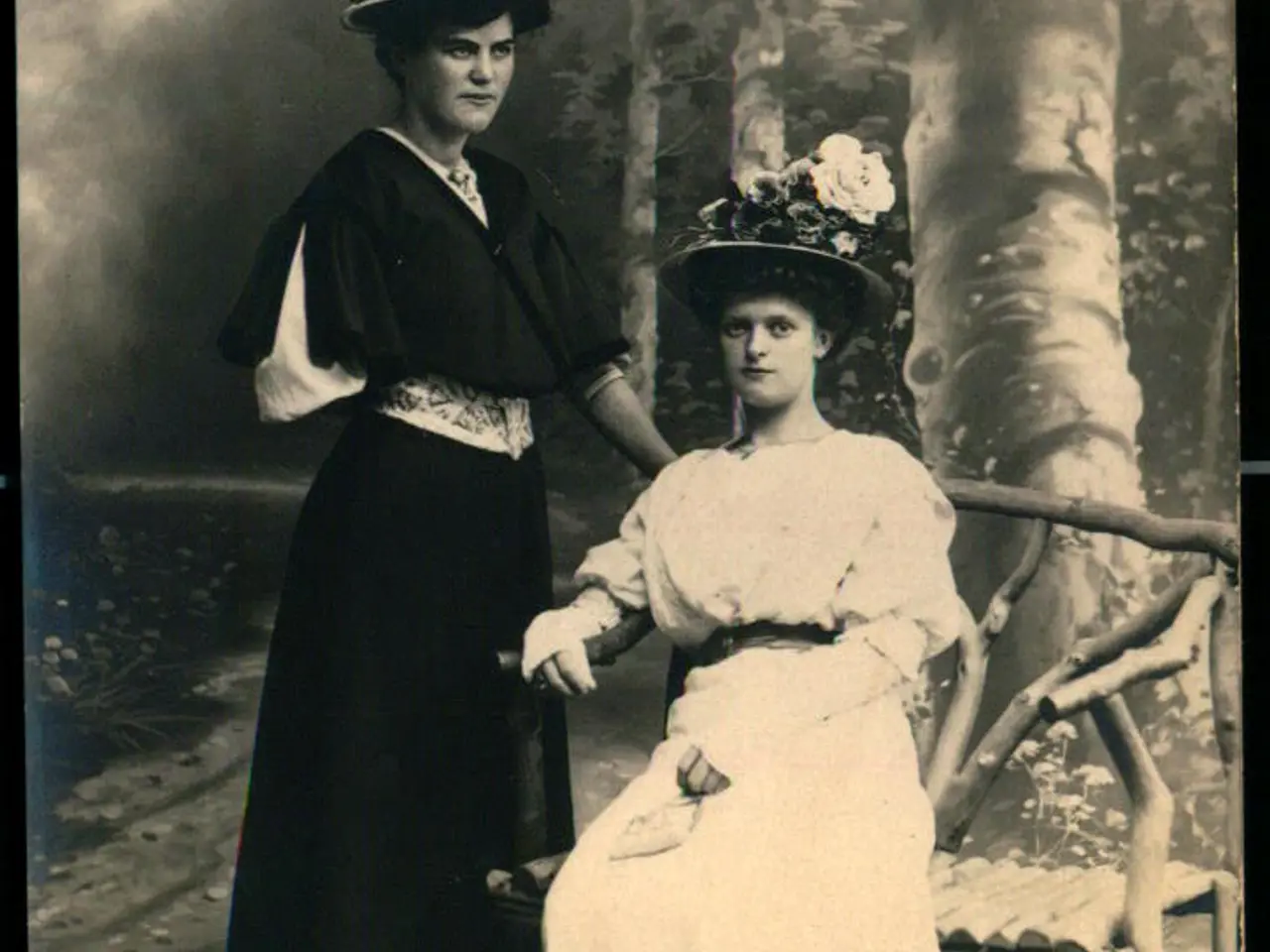 Billede 1 - Henrietha & ? - Aarhus 8 - 9 -1908  - Fotokort - u/n - Brugt