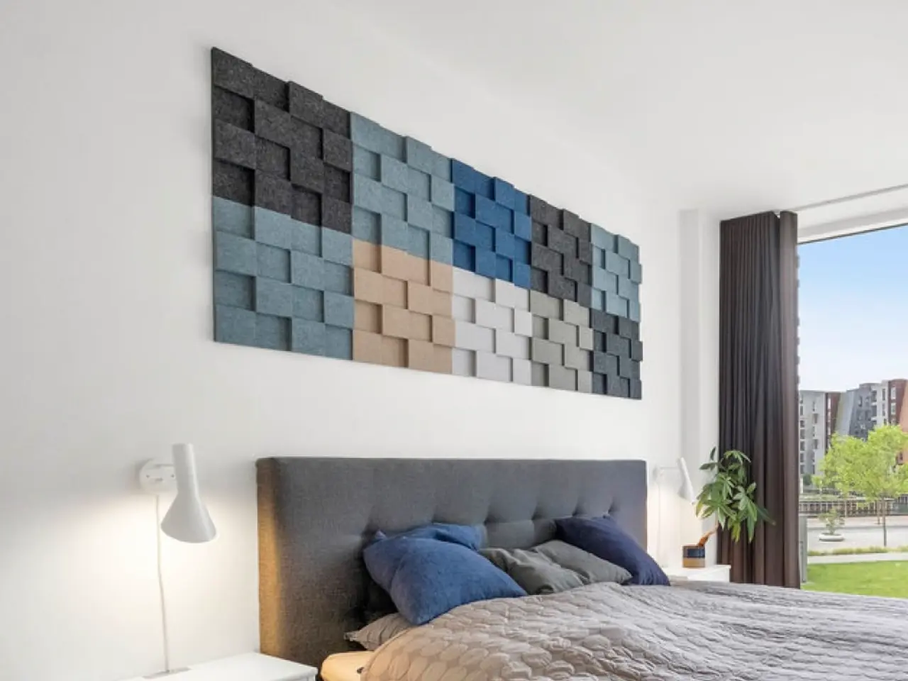 Billede 1 - Akustikpaneler i filt – 22 stk. 40 × 40 cm