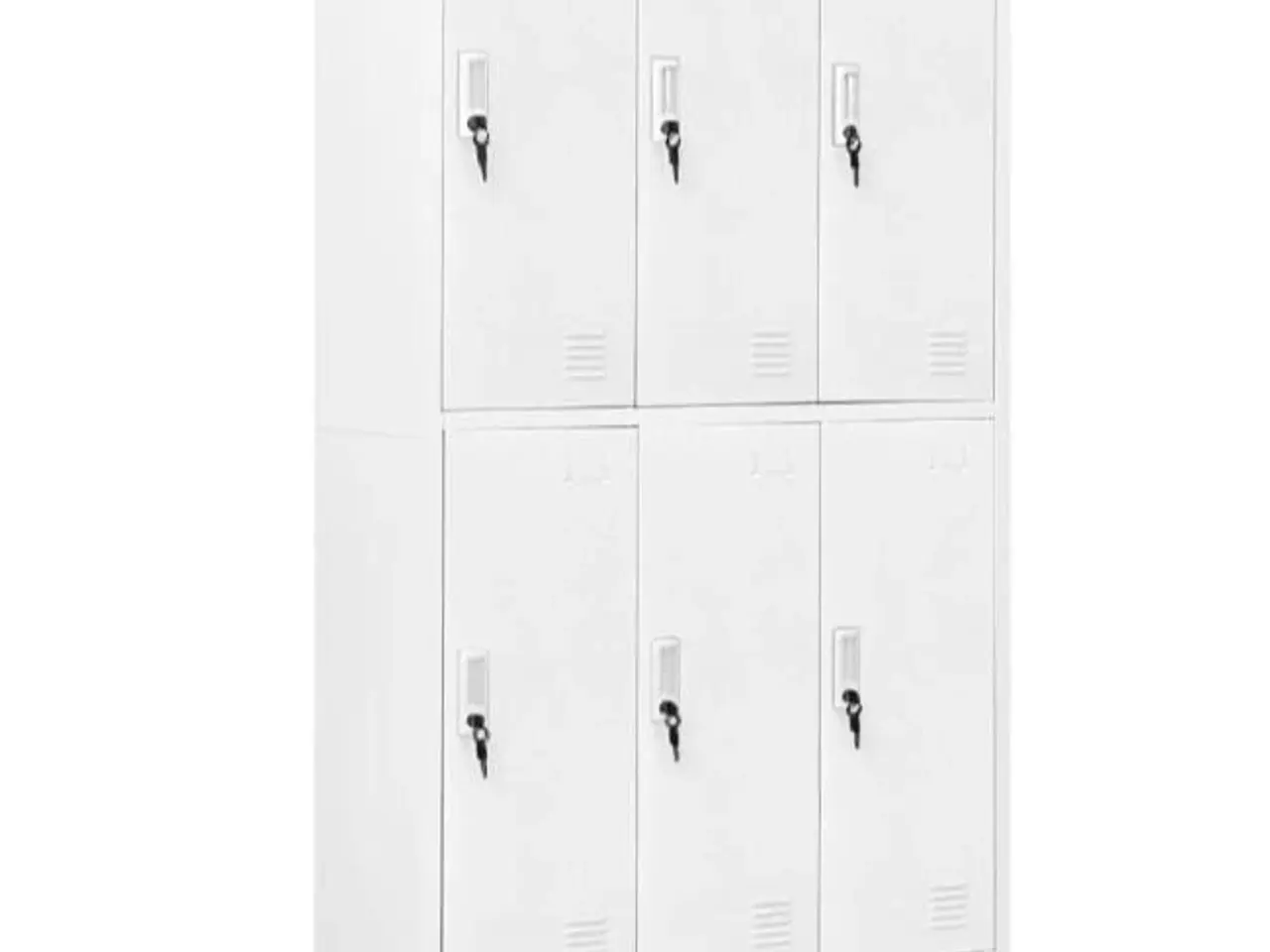 Billede 1 - Lockerskab med 6 rum - 90 × 45 × 180 cm, grå stål