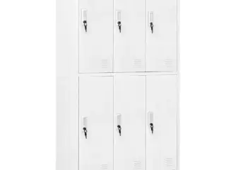 Lockerskab med 6 rum 90x45x180 cm grå