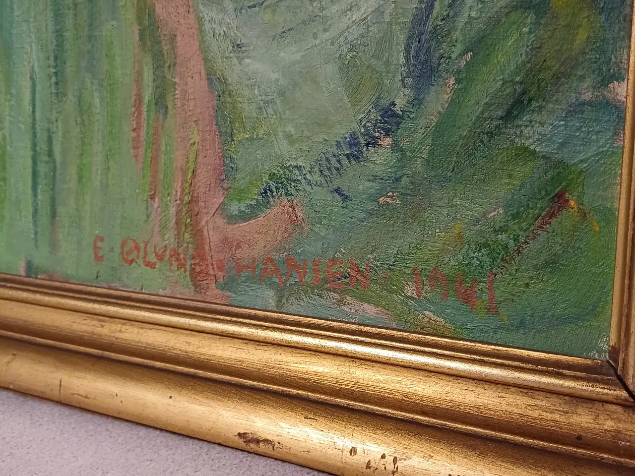 Billede 2 - Maleri af E. Ølund Hansen