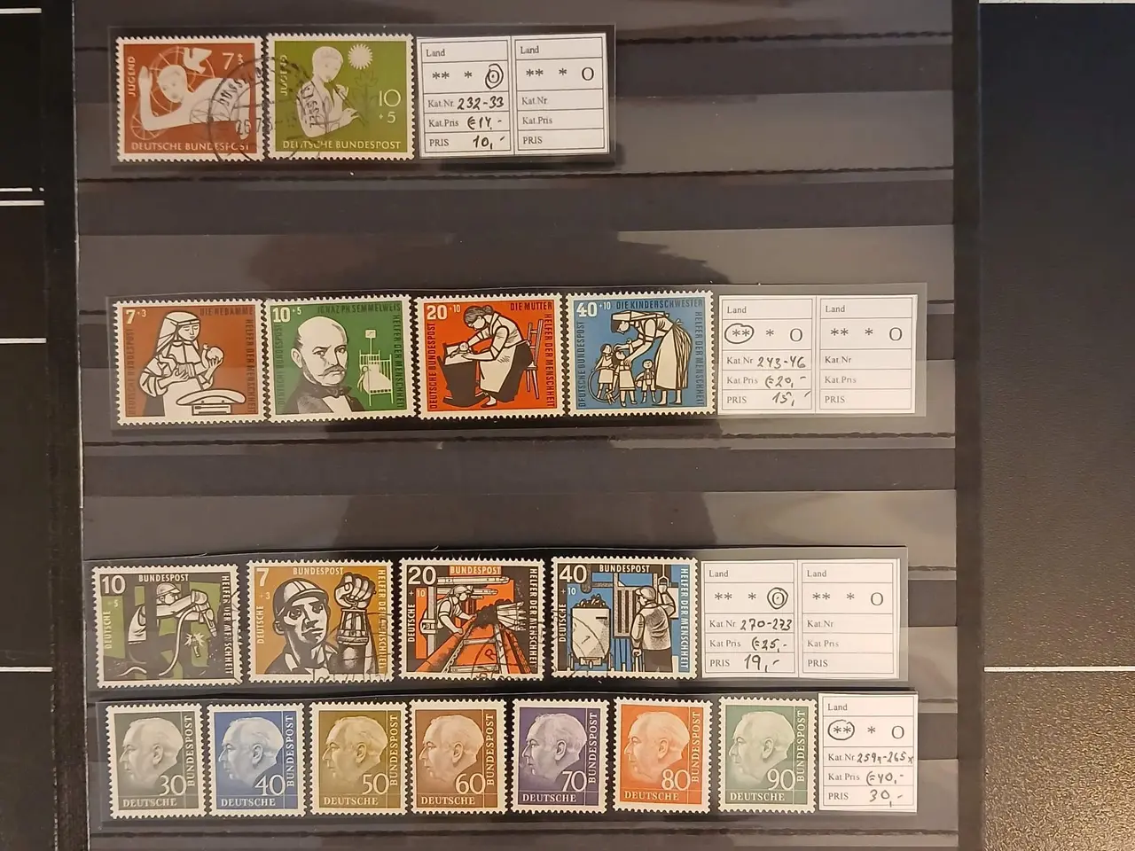 Billede 1 - Vesttyskland (297) Planche med sjældne frimærker.