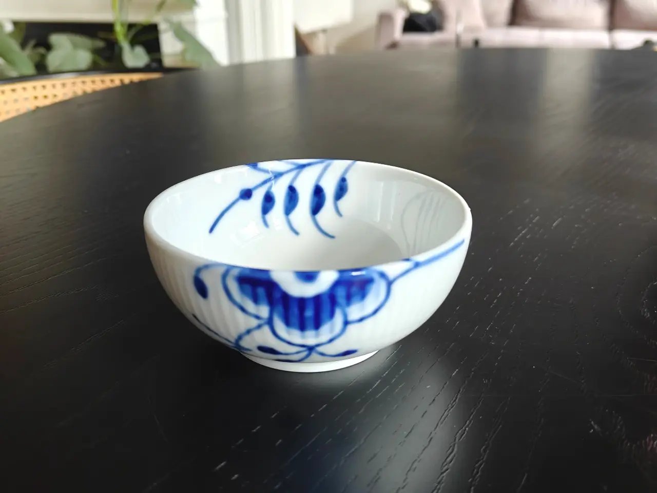 Billede 3 - Royal Copenhagen Blå Mega Riflet skål 11 cm / 24 c