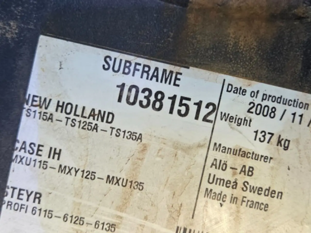 Billede 13 - New Holland TS125A Frontarm Sæt 10381512