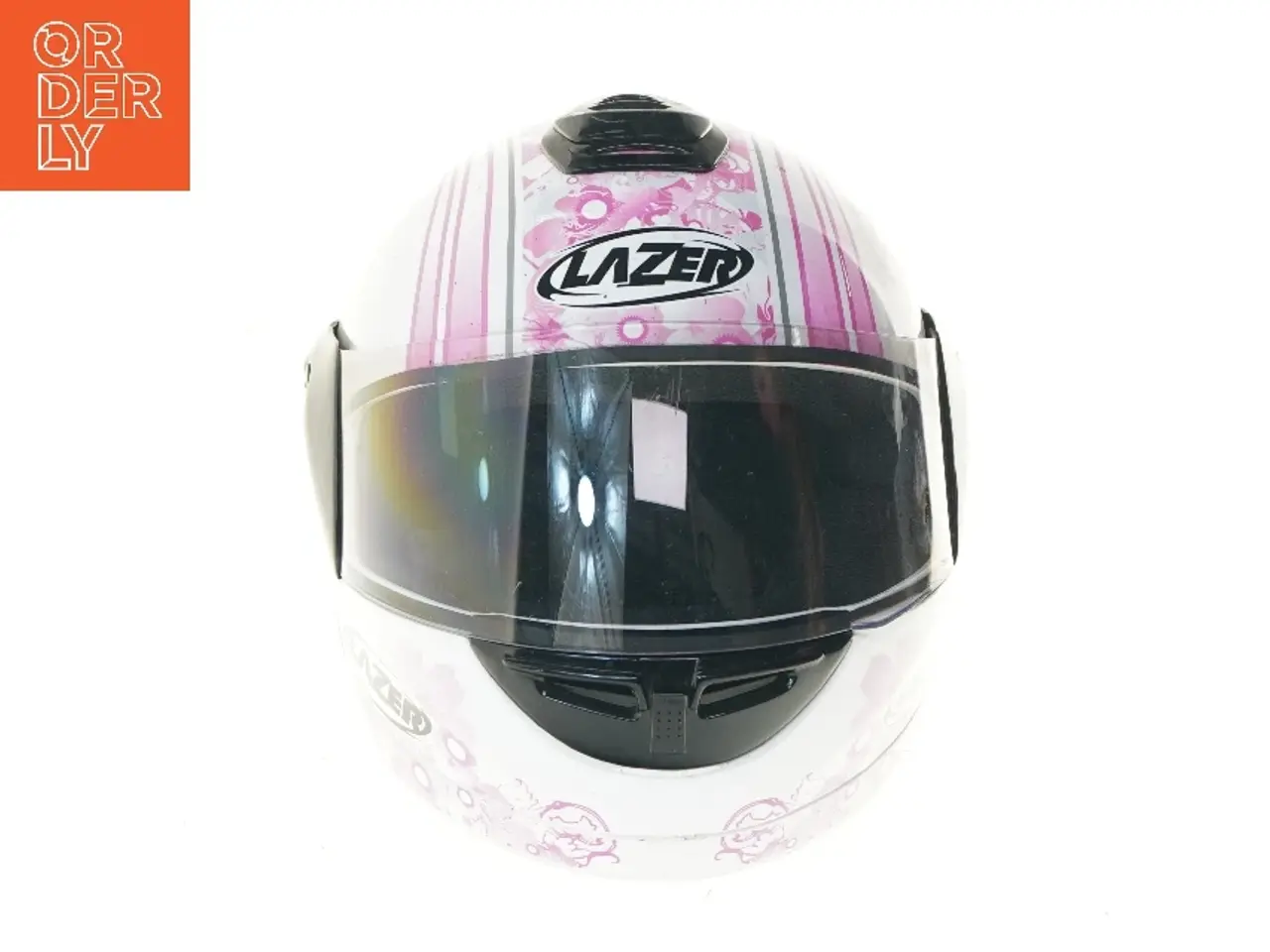 Billede 3 - Lyserød motorcykelhjelm fra Lazer (str. 27,5 cm)