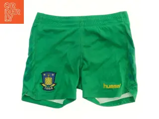 Grønne shorts med logo fra Hummel (str. 104)