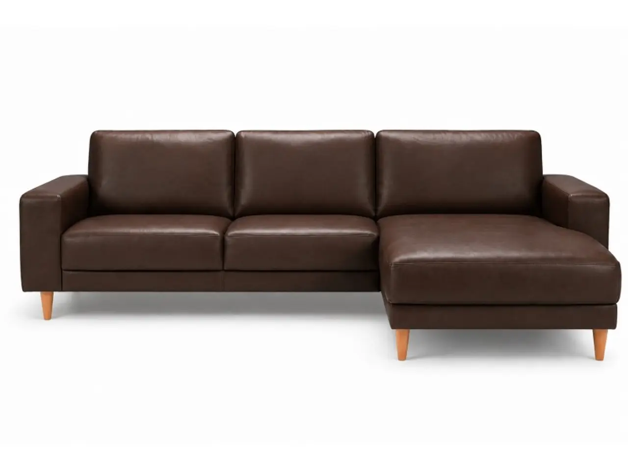 Billede 2 - Hjort Knudsen Hadsten Læder chaiselong sofa Højrevendt