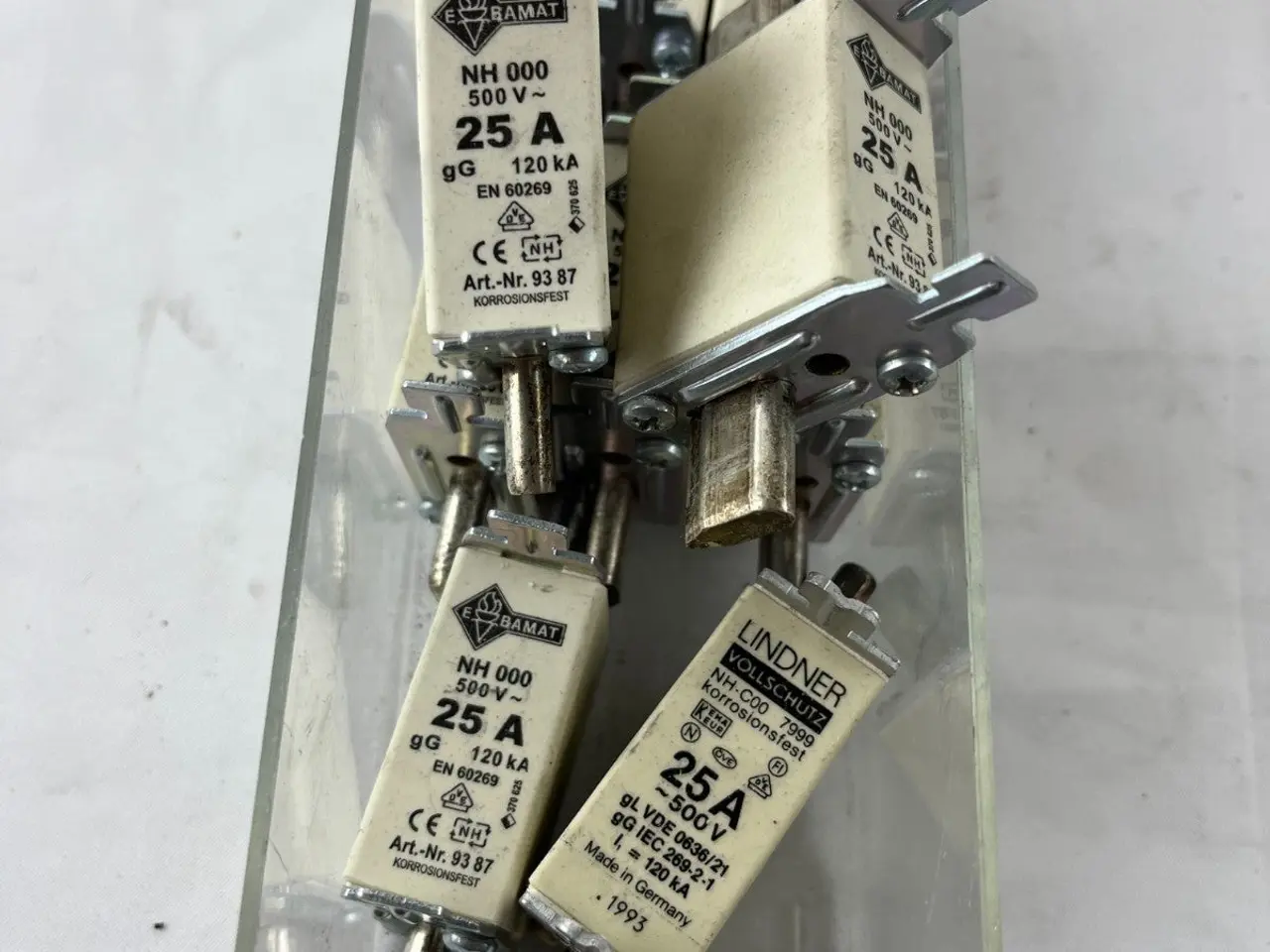 Billede 6 - parti 13x NH000 25A 500V gG sikringer Bals E‑BAMAT