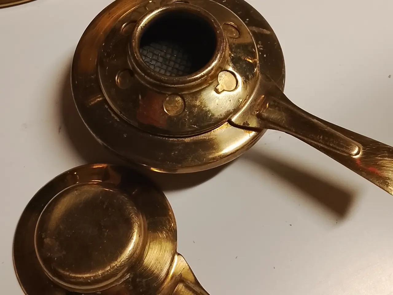 Billede 5 - Samovar i messing med spritbeholder og stor kande