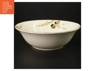Stor keramik salatskål med olivenmotiv (str. 25 cm)