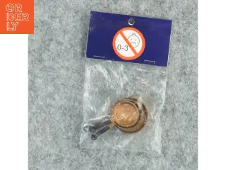Miniature kobber stegepande med ophæng, dukkehus udstyr fra Vega (str. 5,5x3 cm)