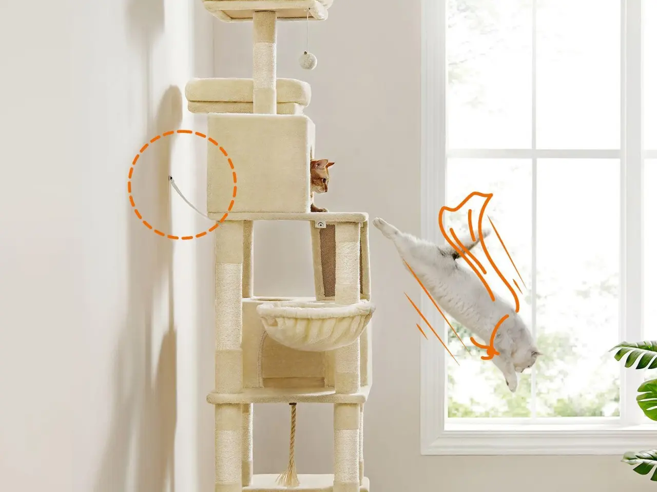 Billede 7 - Kradsetræ til katte PCT190M01 206 cm - beige