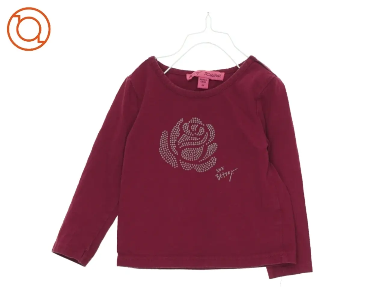 Billede 1 - Betsey Johnson Bluse med signatur glitter rose (str. 86 cm)