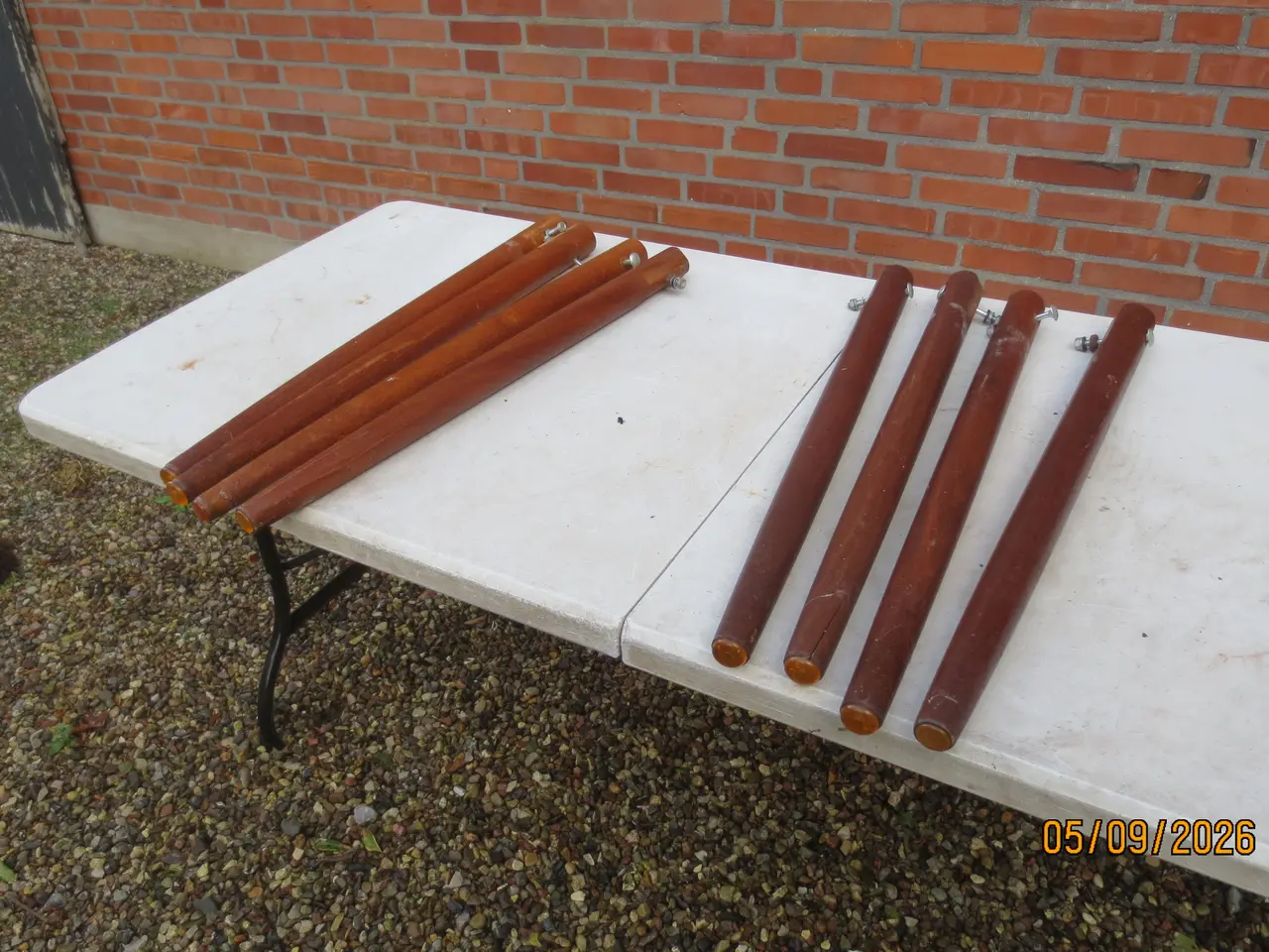 Billede 1 - 8 stk Teak Bordben