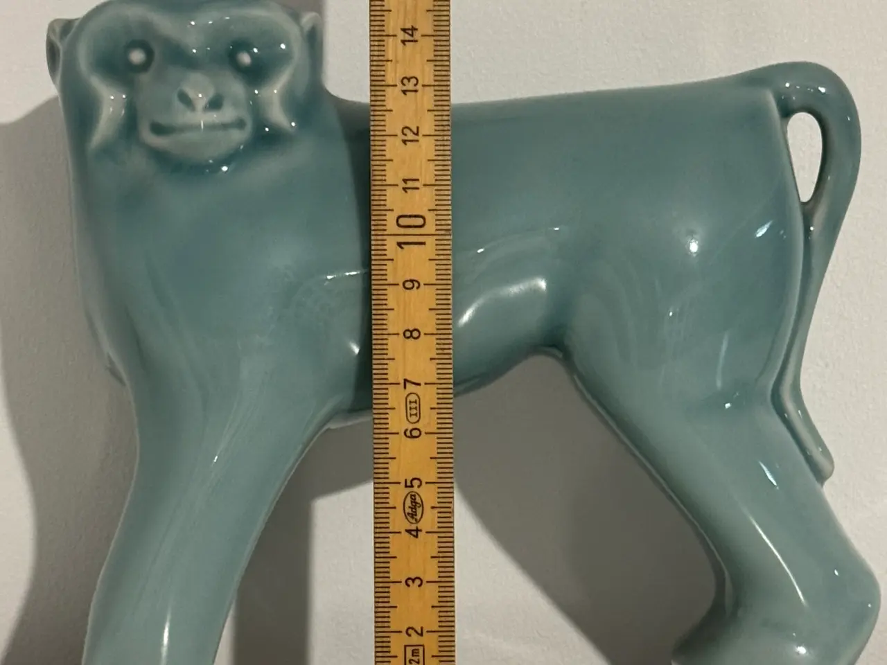 Billede 8 - Asiatisk abe figur m. grøn glasur