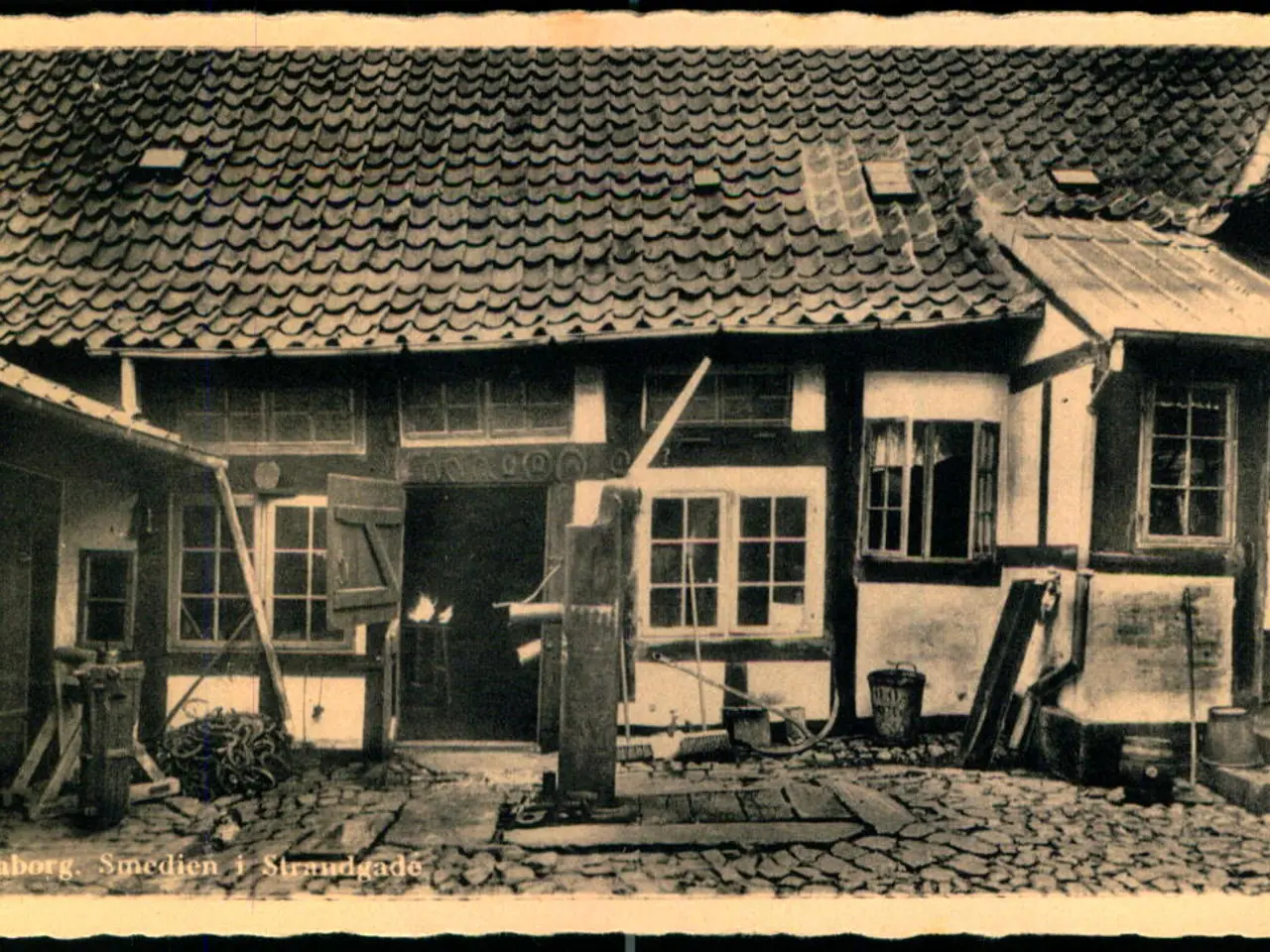 Billede 1 - Faaborg - Smedien i Strandstræde - Rudolf Olsen 2302 - Ubrugt