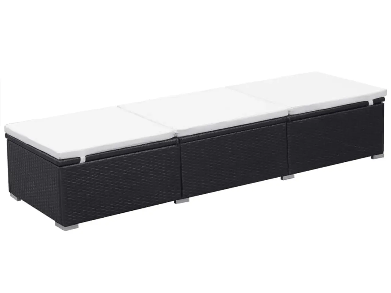 Billede 5 - Liggestole med hynder 2 stk. polyrattan sort