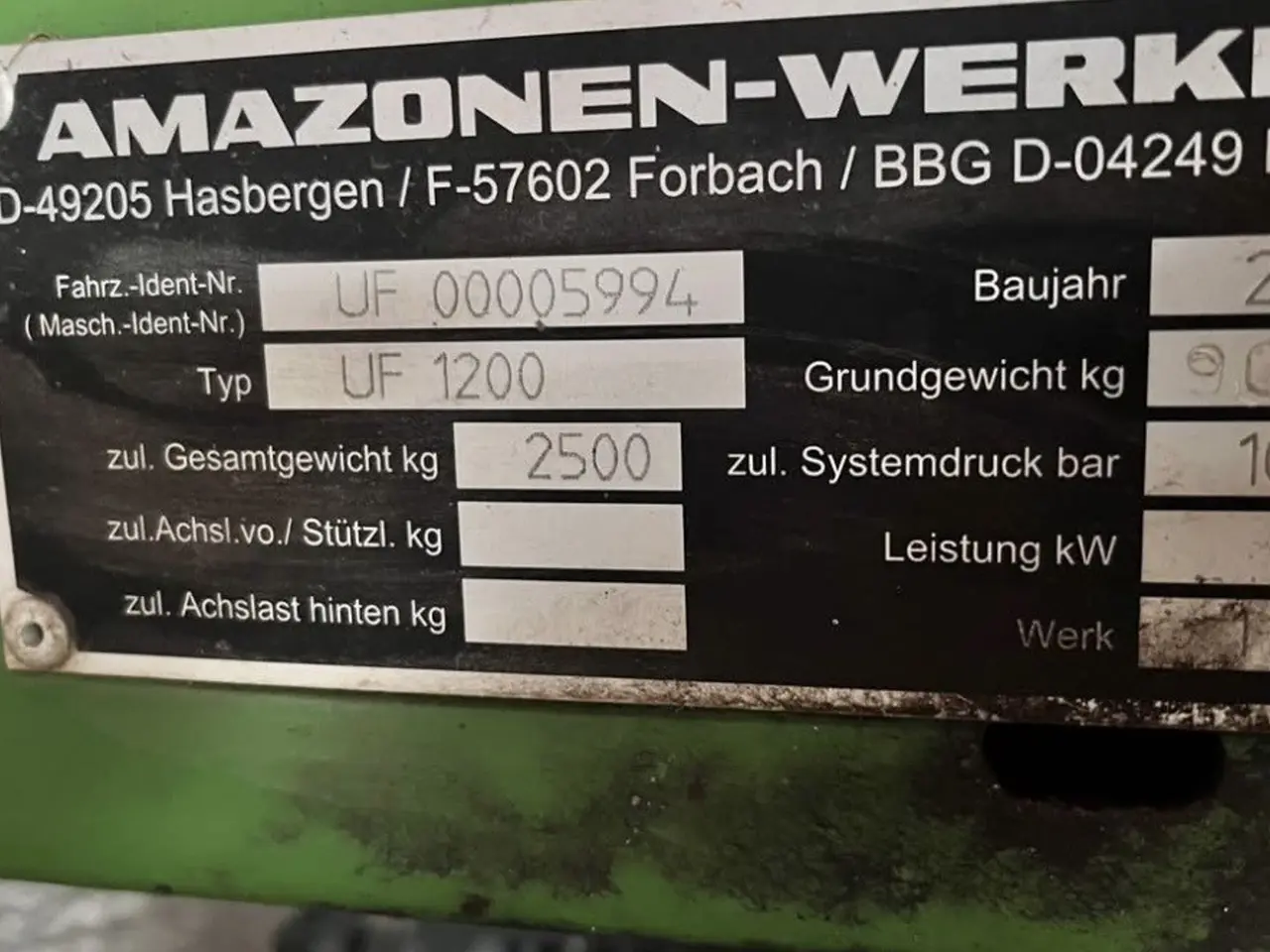 Billede 4 - Amazone UF 1200