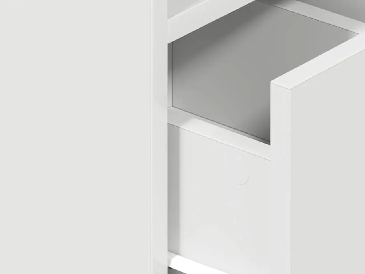Billede 8 - Sengebord med skuffe 25×31×66 cm - hvid
