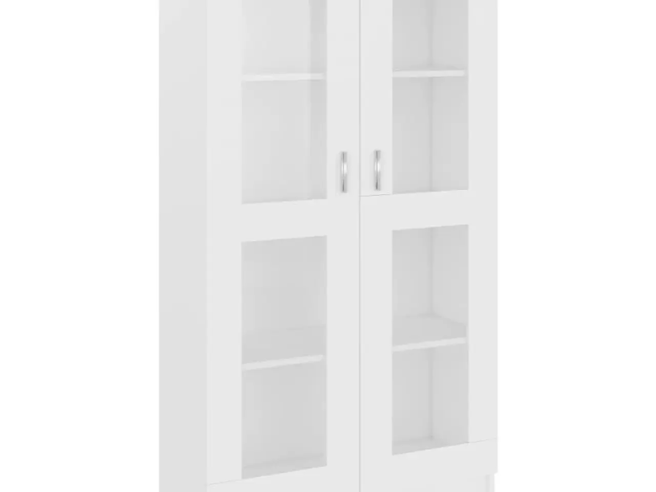 Billede 2 - Vitrineskab 82,5x30,5x150 cm konstrueret træ hvid