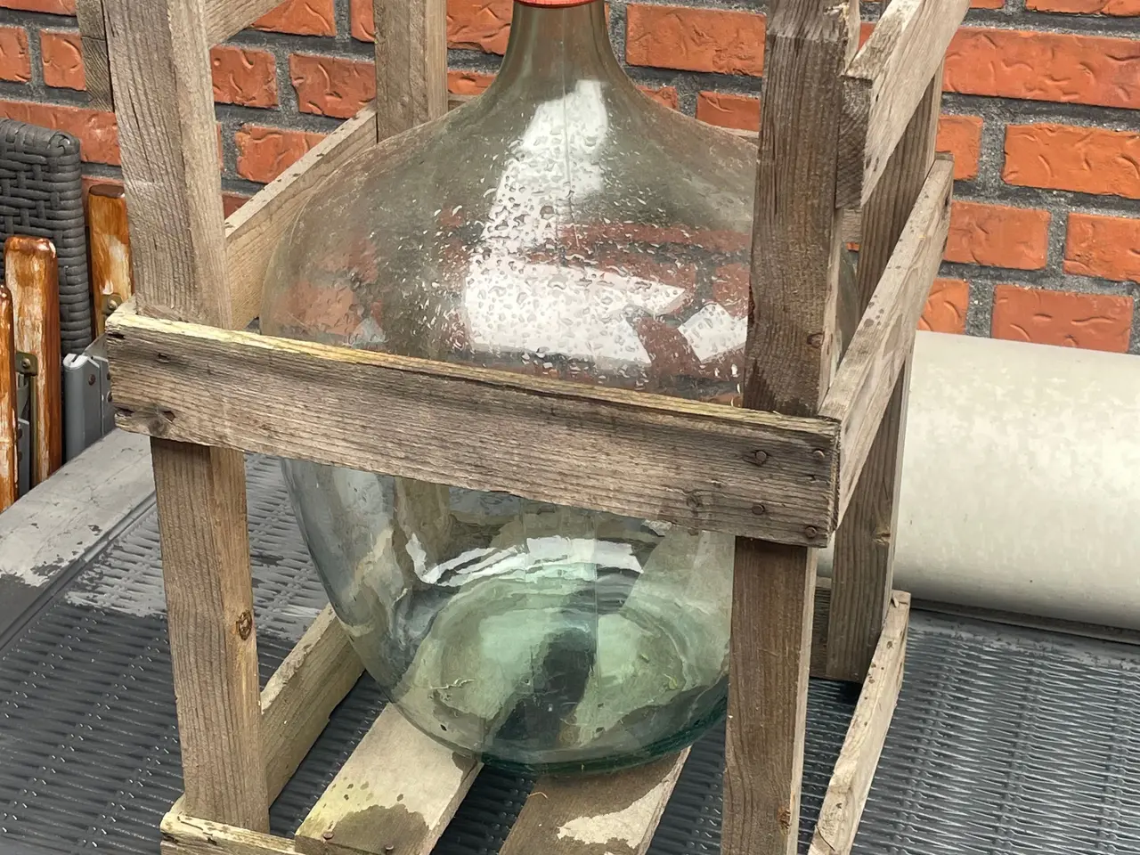 Billede 1 - Vinballon med orig. ramme