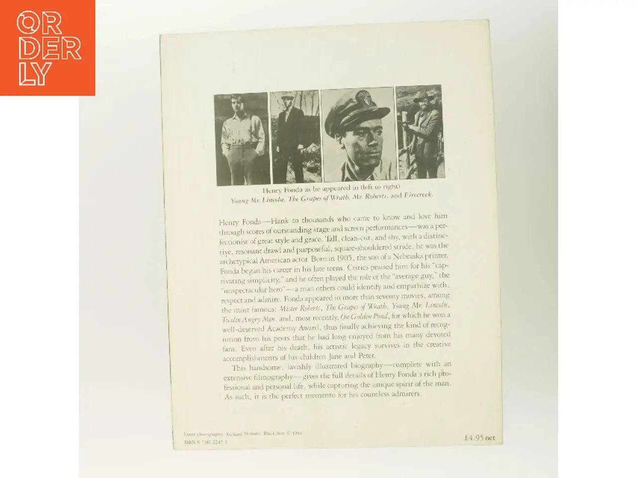Billede 3 - Henry Fonda: His Life and Work af Norm Goldstein (Bog)