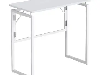 Sammenklappeligt skrivebord - mat hvid, 80 x 40 cm