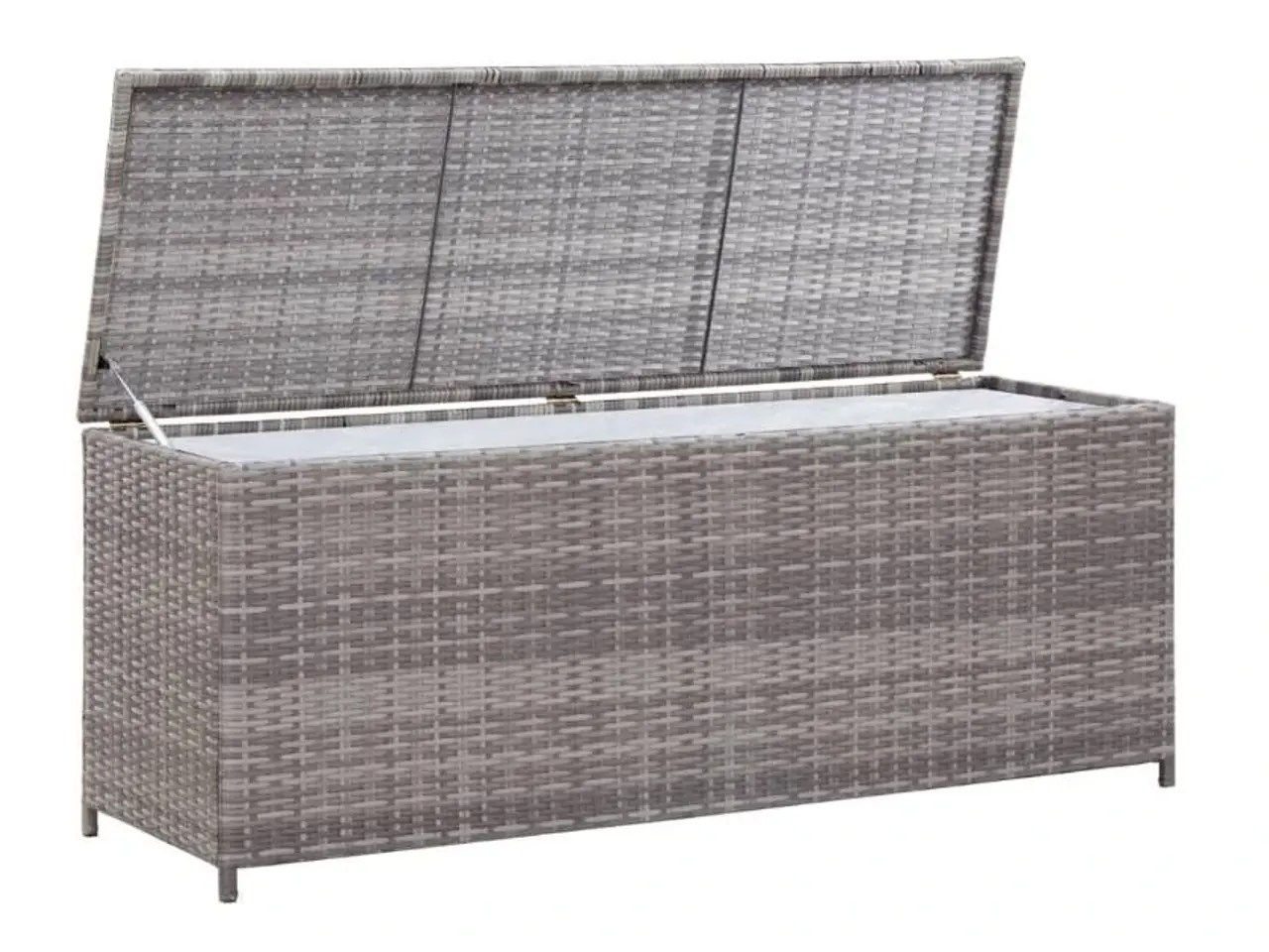 Billede 7 - Opbevaringskasse til haven i polyrattan - 150 × 50 × 60 cm, grå
