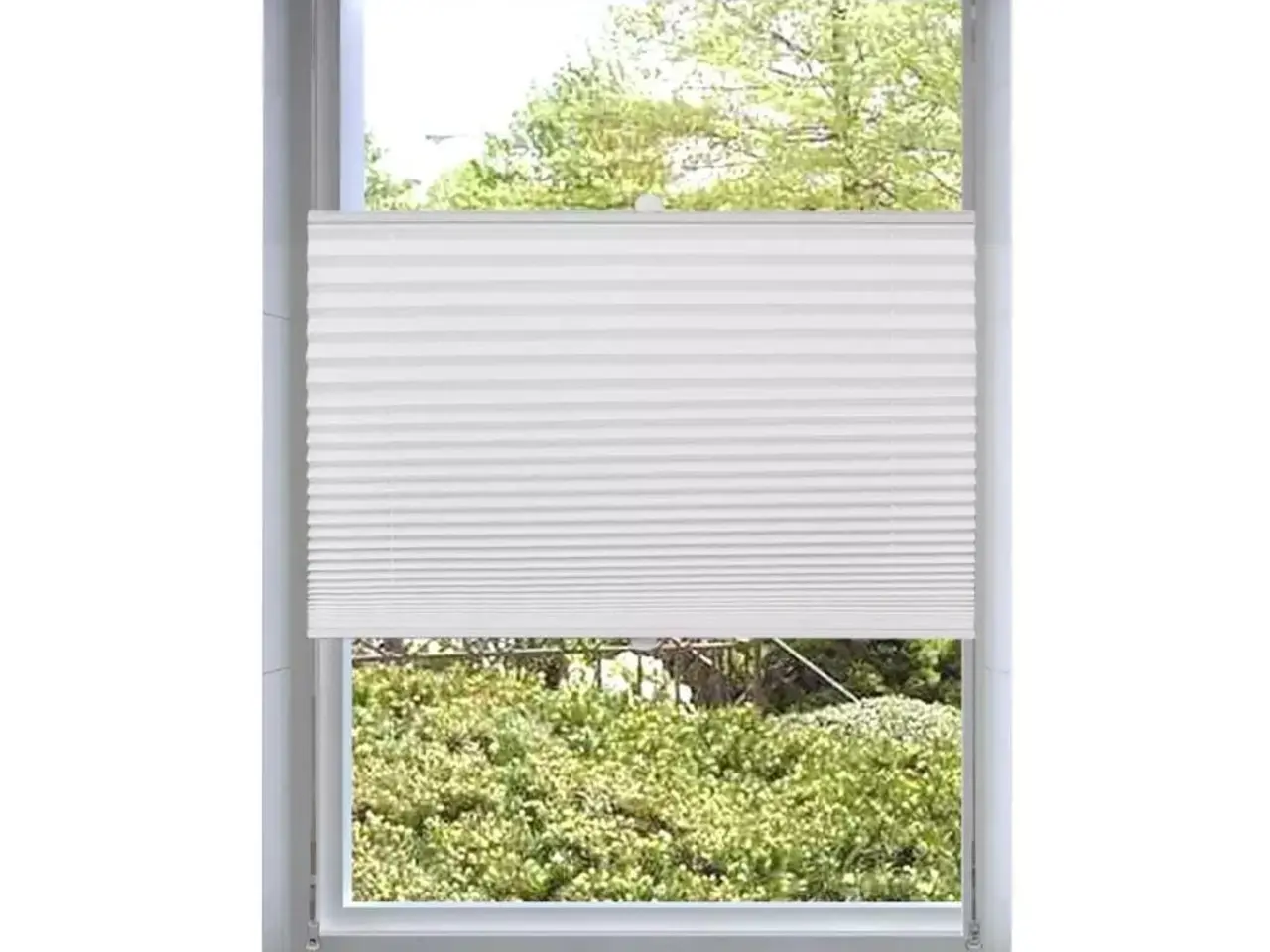 Billede 1 - Plisseret rullegardin 40×200 cm - hvid